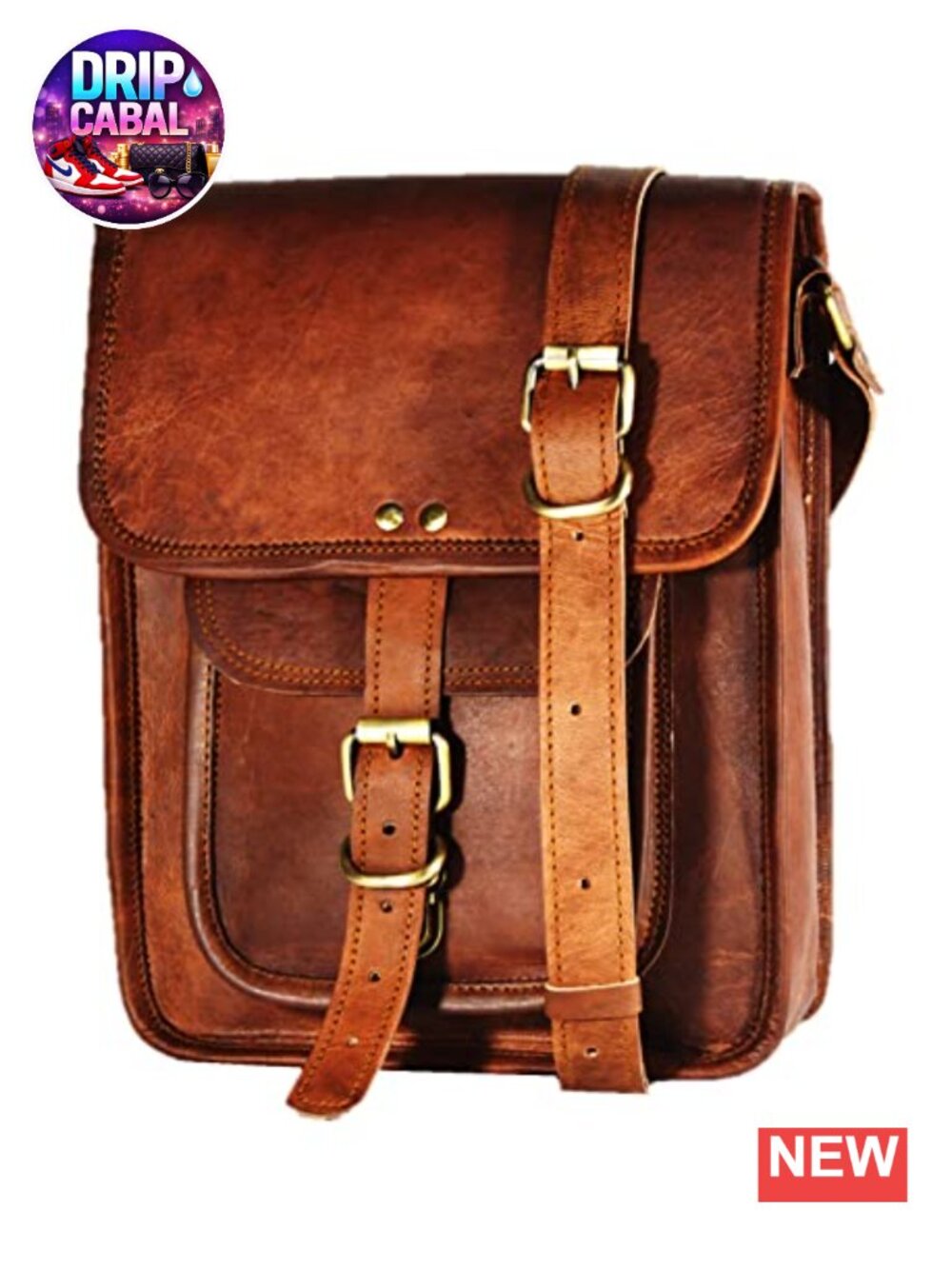 Leather Tablet Messenger Crossbody Shoulder Bag 11 Inch